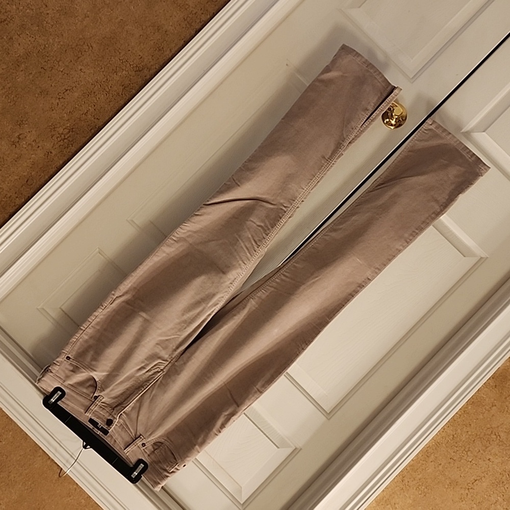 Velvet bootcut jeans with inner split hem